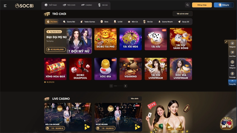 SOC88 - Trang Chủ Cá Cược Thể Thao, Live Casino, Tài Xỉu Uy Tín Đặc Điểm Nổi Bật Của SOC88