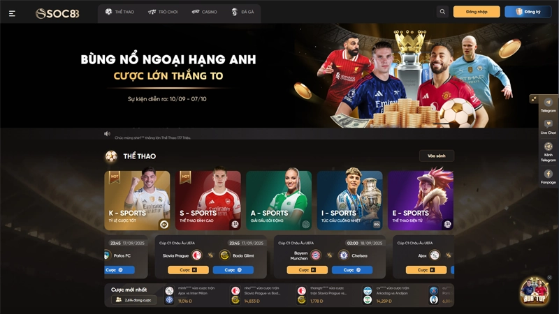 SOC88 - Trang Chủ Cá Cược Thể Thao, Live Casino, Tài Xỉu Uy Tín SOC88 - Trang Chủ Cá Cược Thể Thao, Live Casino, Tài Xỉu Uy Tín